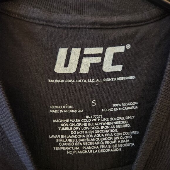 UFC Mens Graphic Tee Worldwide Fighters Design Black 100% Cotton Size S - Picture 5 of 7